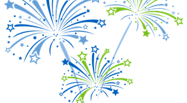 A graphic of fireworks