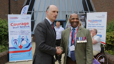 Veterans Minister meets one of our service users