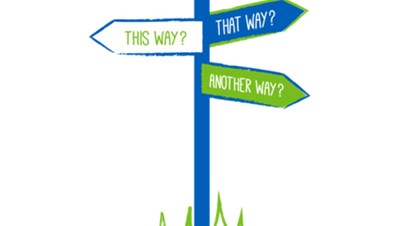 Graphic of a signpost to illustrate the idea of signposting or giving directions