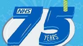 NHS 75 birthday cake icon