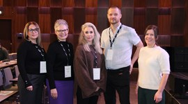 Pictured above: (left-right) Nicola Farrin and Alison Salvadori with their Norwegian counterparts