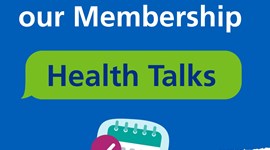 Membership graphic that says 'You're invited to our Membership Health Talks'