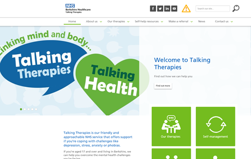 New Talking Therapies website